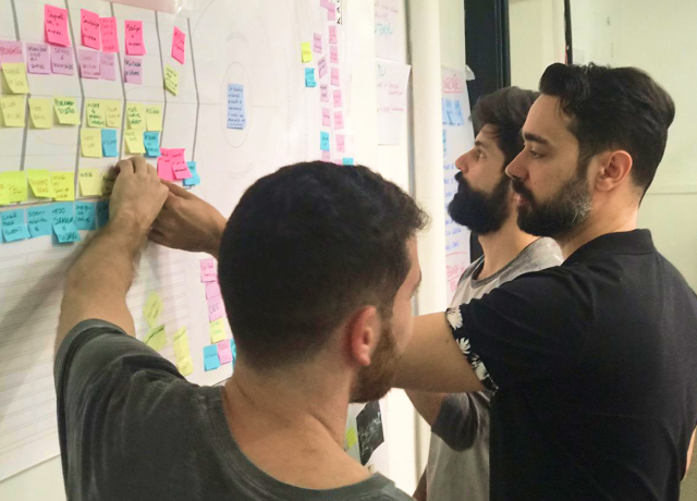 Pessoas fazendo um design sprint